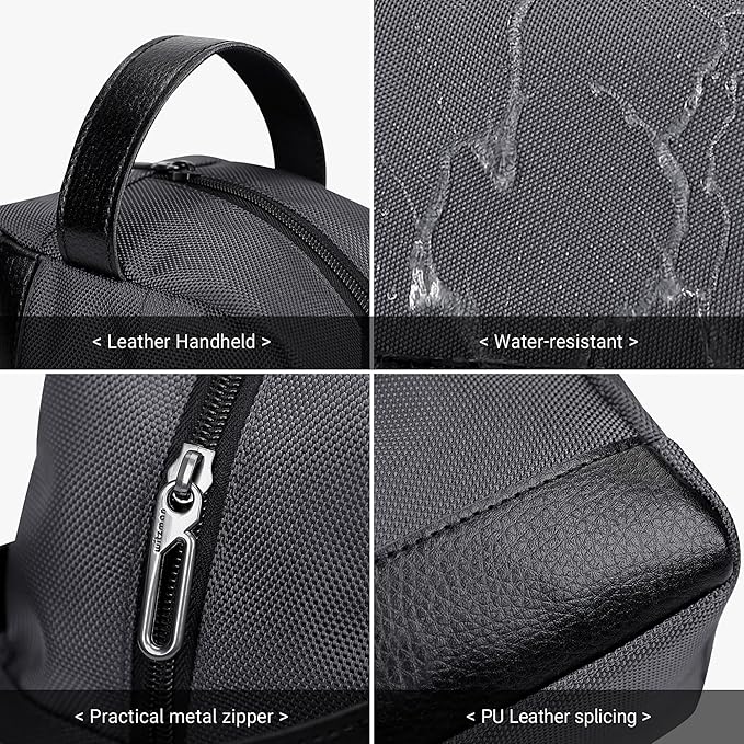 WITZMAN Toiletry Bag for Men Women Lightweight Hanging Travel Bathroom Bag Water-resistant Dopp Kit Shaving Bag Cosmetic bag （B692 Silvery Grey）