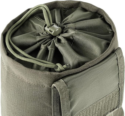 MOLLE Dump Pouch Roll Up Magazines Recovery Utility Admin Bag Drawstring Foldable Tool Mag Drop Waist Pack for Tactical/Range/Battle/Duty Belt Hunting Shooting Competition
