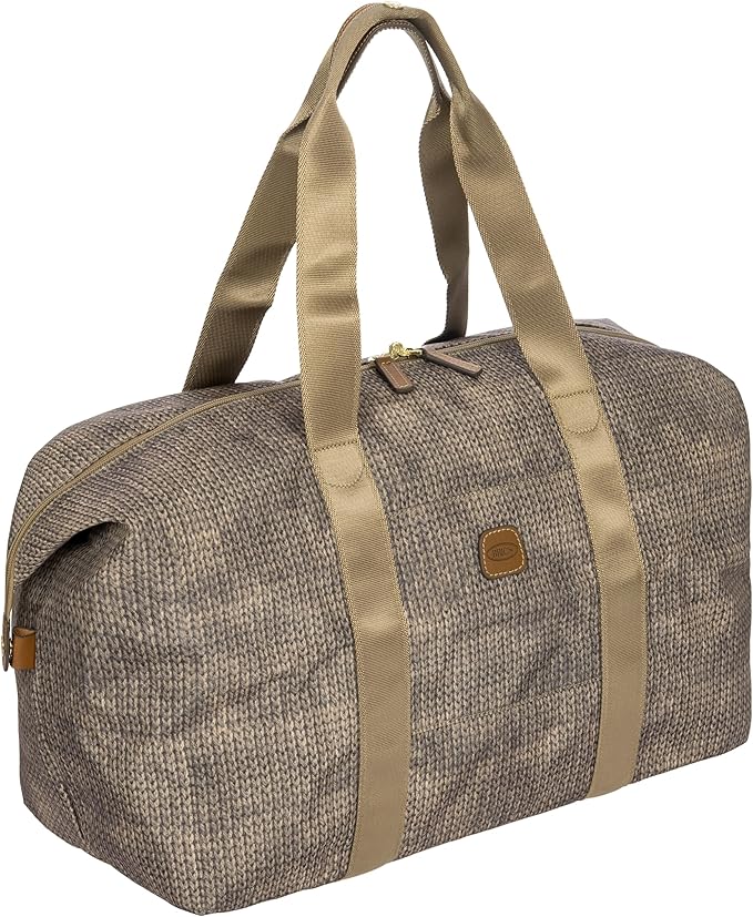 Bric's X-Collection Recycled fabric holdall medio 2in1 foldable - Wool Nut