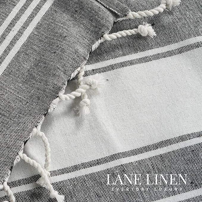LANE LINEN Towels for Women, 2 Pack Oversized, Pre-Washed, No-Shrink, Sand Free, Quick Dry, Lightweight Travel Towels, Soft Bath Use, 39"x71" – Smoky Black