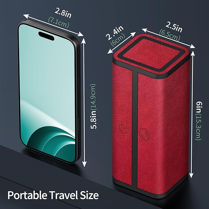 Pill Organizer 2 Times a Day, Am Pm Twice Daily Pill Case, Detachable Large Travel Pill Box 7 Day, Weekly Pill Container for Vitamin Medicine Supplement Fish Oil (Red)