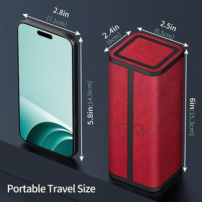 Pill Organizer 2 Times a Day, Am Pm Twice Daily Pill Case, Detachable Large Travel Pill Box 7 Day, Weekly Pill Container for Vitamin Medicine Supplement Fish Oil (Red)