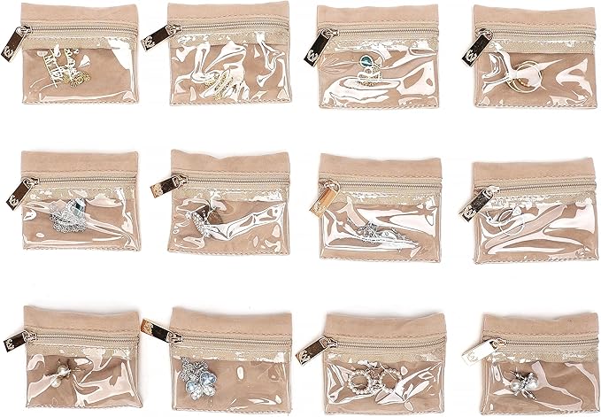 Angelina's Palace Jewelry Organizer Case Bridesmaid Gifts Travel Bag Vegan Leather Box for Necklace Earring Bracelet Ring(bright red)