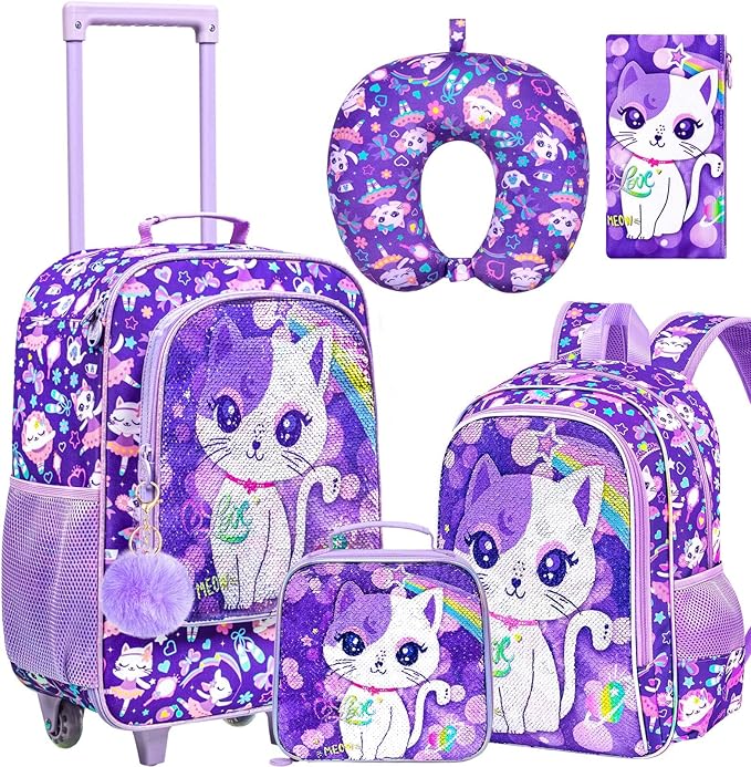 KLFVB Kids Luggage for Boys Girls, Cute Rolling Wheels Suitcase for Toddler, Children Travel Carry on Suitcase