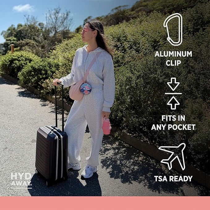 HYDAWAY Travel Case for Collapsible Bottles, Bowls & Cups - Protective Storage with Carabiner Clip - Durable, Water-Resistant, TSA-Friendly