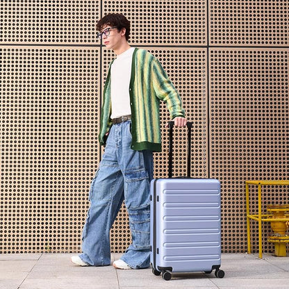 NINETYGO Large Checked Luggage 28 Inch, Checking In Luggage with Smooth Spinner Wheels, Expandable, Hard Shell PC+ABS Suitcase, Lightweight Travel Luggage, TSA Approved (Blue, Andes)