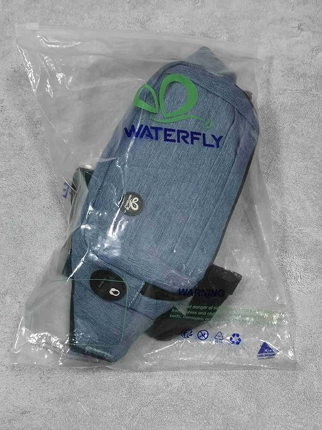 WATERFLY Fanny Pack Waist Bag: Small Hip Pouch Bum Bag Fannie Pack Phanny Fannypack Waistpack Bumbag Beltbag Sport Slim Fashionable for Jogging Hiking Hiker Woman Man