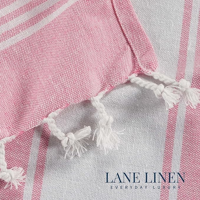 LANE LINEN Turkish Beach Towels Set of 12, Oversized Beach Towel, Lightweight Beach Essentials for Women, Large Pool Towel, Absorbent & Quick Dry, Sand Free Beach Towel, 39"x71" - Dazzling Dozen