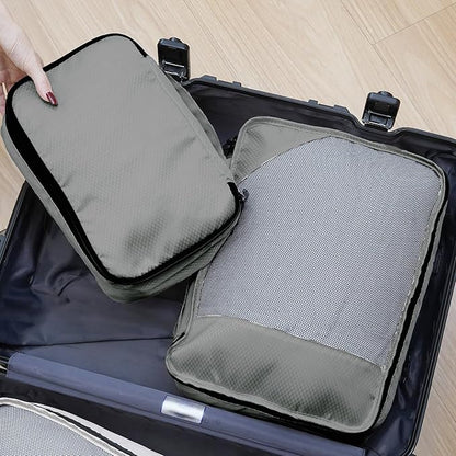 8-Piece Packing Cubes for Travel, Mesh Luggage Organizers with Shoe Bag, Toiletry Bag, Laundry Pouches, 4 Sizes (XL/L/M/S) for Suitcase Organization, Men Women Kids, Avocado Green