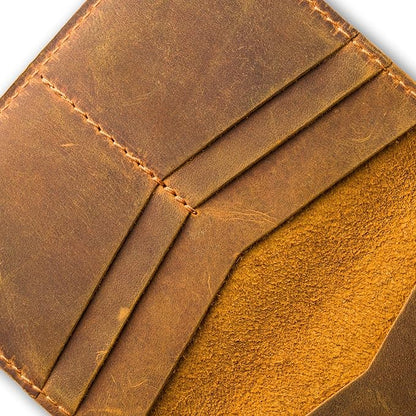 PEGAI Personalized Leather, Passport Holder For Travel | Handmade Passport Wallet Cover Case | Travel Document Holder, Passport Cover for Men, Women, and Family | Pike (Cinnamon Brown)