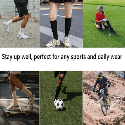 Bestjybt 3 Pairs Compression Socks for Women & Men Circulation 15-20 mmHg Support Socks for Athletic Running Cycling