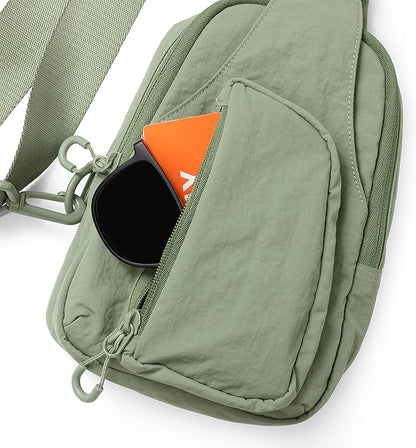 ODODOS Daily Sling Bag with Adjustable Straps Crossbody Chest Bag Lightweight Small Backpack for Casual Traveling Hiking