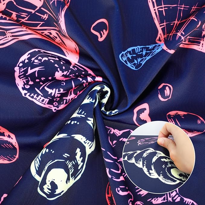 Travel Luggage Cover Protector Stretchy Washable Suitcase Cover With Zippers For 27-30 Inch Luggage (L, Blue, Seashell)