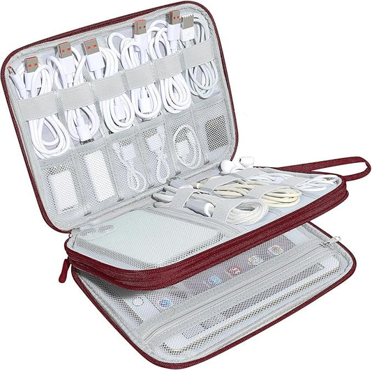 CILLA Electronics Organizer Travel, Travel Cord Organizer Case, Compact Electronics Accessories Bag for Cable, Cord, Charger, Phone