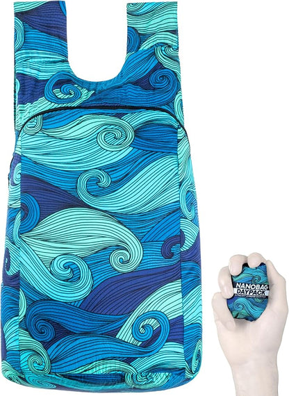 Nanobag Ultra-Lightweight Foldable Backpack for Traveling and Compact Mini Hiking Pack for Men & Women, Reusable Collapsible