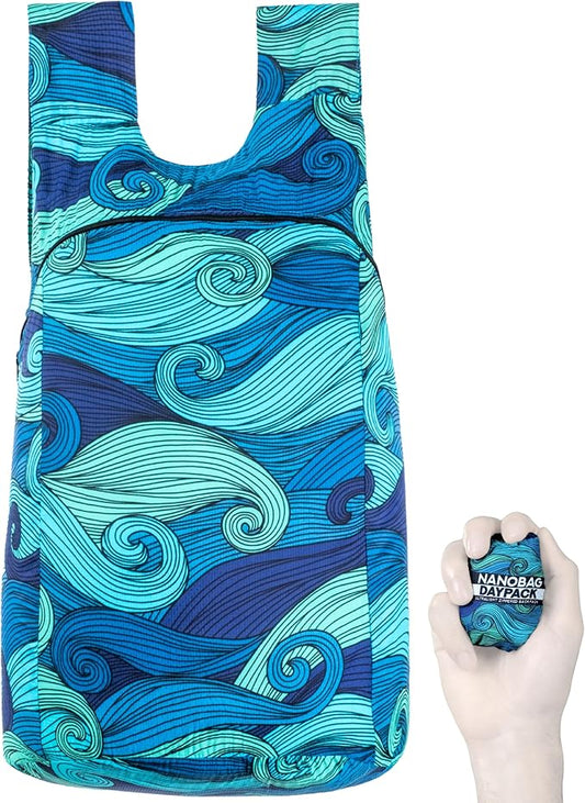 Nanobag Ultra-Lightweight Foldable Backpack for Traveling and Compact Mini Hiking Pack for Men & Women, Reusable Collapsible