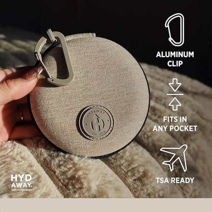 HYDAWAY Travel Case for Collapsible Bottles, Bowls & Cups - Protective Storage with Carabiner Clip - Durable, Water-Resistant, TSA-Friendly