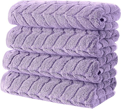 BAGNO MILANO Turkish Bath Towels, Soft Plush Jacquard Luxury Bath Towels, Quick Dry Towel Set (Lavender, Bath Sheet)