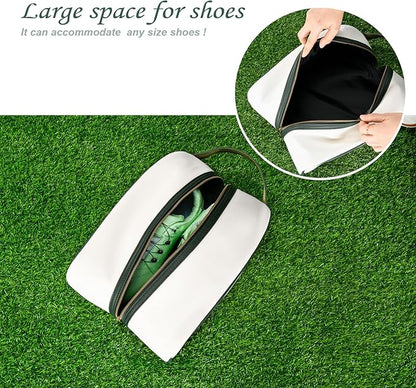 Classic golf shoe bag, Waterproof golf shoe bag for women men, Lightful Green travel shoe bag shoe storage bag.