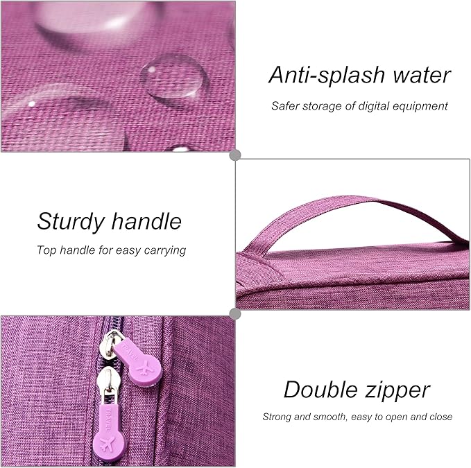 SELLYFELLY Electronics Organizer Travel Universal Cable Organizer Bag Waterproof Electronics Accessories Storage Cases for Cable, Charger, Phone, USB, SD Card, Hard Drives, Power Bank, Cords