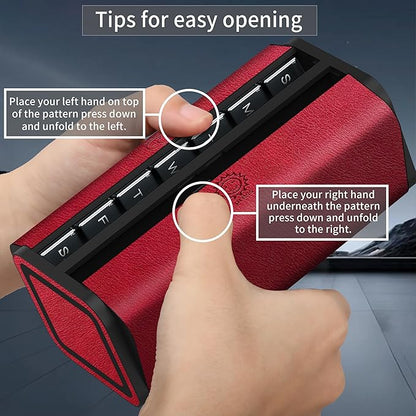 Pill Organizer 2 Times a Day, Am Pm Twice Daily Pill Case, Detachable Large Travel Pill Box 7 Day, Weekly Pill Container for Vitamin Medicine Supplement Fish Oil (Red)