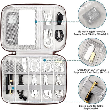SELLYFELLY Electronics Organizer Travel Cord Organizer Case Compact Electronics Accessories Bag for Cable, Cord, Charger, Phone, Hard Drive