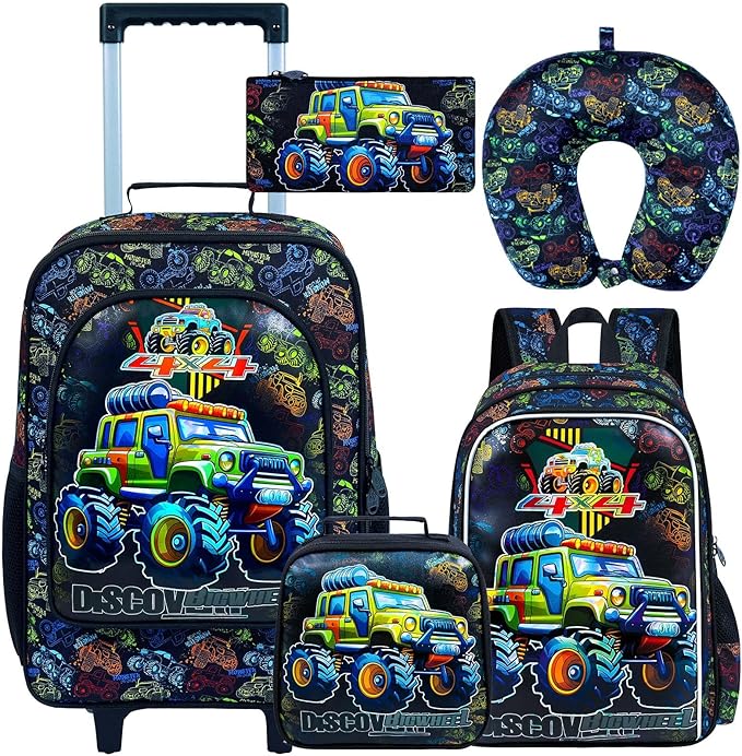 Kids Suitcase with Wheels for Girls and Boys, Rolling Carry on Luggage for Toddler Children