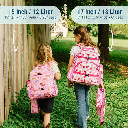 Wildkin ECO rPET 17-inch Large Backpack – Sustainable, Padded, Adjustable – Strawberry Patch