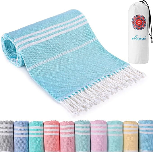 Antfuny Table Runner Boho Rustic, Turkish Beach Towel, Quick Dry, Sand Free, Extra Large Bath Towel, Lightweight for Adult Pool, Beach, Travel, Sandproof, Cute Compact Men Women Birthday Gifts