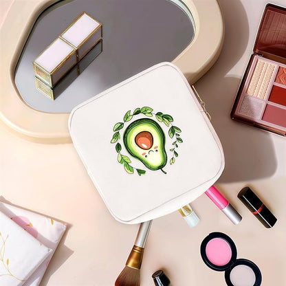 Avocado Mini Makeup Bag, Avocado Gift For Women Girls, Cute Portable Zipper Pouch Cosmetic Bag For Teen Girls Kids, Small Storage Bag For Sanitary Pad, Period napkin bag!
