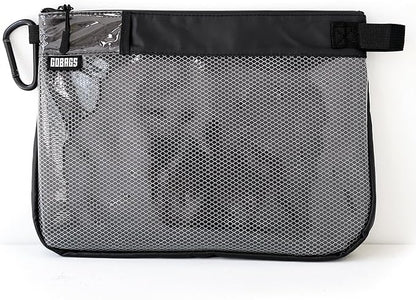 GOBAGS Production Zipper Bags - Electronics & Camera Accessories Bag - Cable organizer, Gear Accessory Pouch, Travel Camera Essentials (Large, Black)