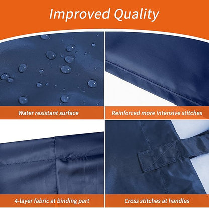 Polecasa Heavy Duty Large Laundry Bag with 130gsm Tear Resistant Fabric and Handles, Easy to Carry Dirty Clothes Drawstring Bag,Perfect for College Dorm, Travel, 2 Pack 28”x36”, Navy