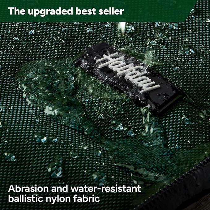 Halfday Convertible 2-in-1 Premium Garment Duffel Weekender Bag 45L | Wrinkle-Free Travel, Hanging Suit Compartment, Shoe Pockets, Trolley Sleeve. Balistic Nylon Carry-On, Palm