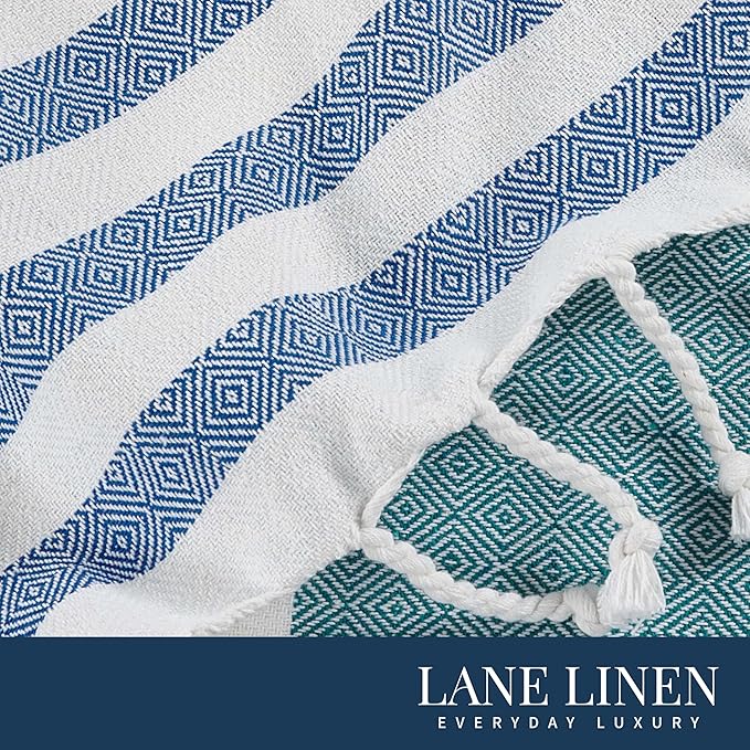 LANE LINEN Beach Towels for Women - 2 Pack Large Beach Towels Oversized, Pre-Washed, Sand Free Towel, Quick Dry, Lightweight and Soft Bath Towel, 39"x71" - Old Glory Teal
