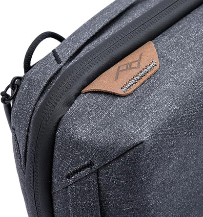 Peak Design Tech Pouch, Charcoal, Electronics Organizer for Travel or Everyday Carry, Origami-Style Storage, Cable Pass-Through, Weatherproof Recycled Nylon, Gear Carry Bag for Men and Women