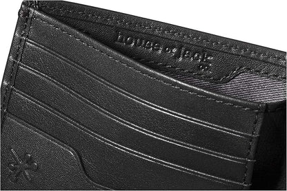 House of Jack Co. Eastwood RFID Trifold Wallet for Men, Double Bill Compartment, Full Grain Cowhide Leather Wallet, Black