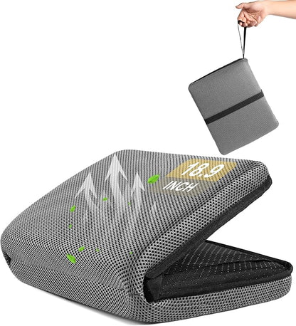 Airplane Seat Cushion Portable Travel Cushion for Comfort Foldable Stadium Pad with Breathable Fabric Seat Pad Perfect for Long Flights, Office, Bleacher, Camping