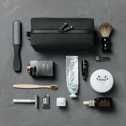 Comfyable Small Toiletry Bag for Men, Slim Mini Toothbrush Bag, Dopp Kit Bag