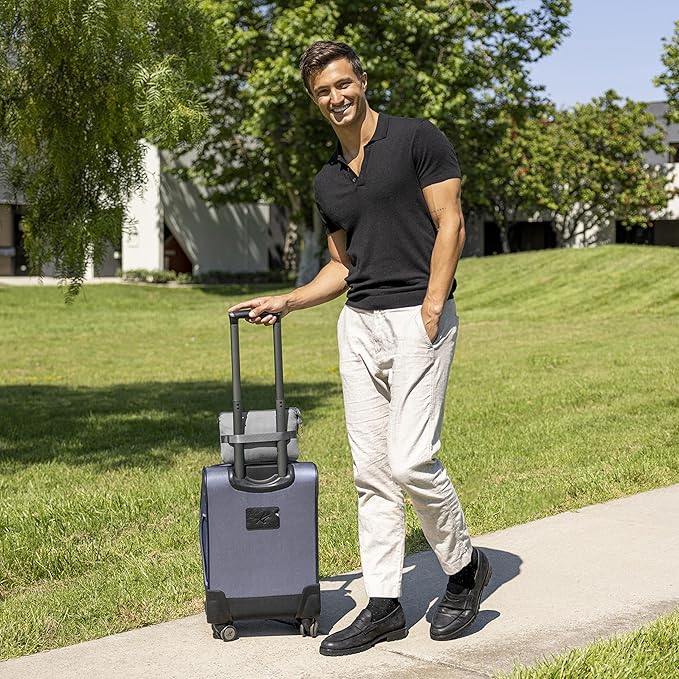 BlueHills Travel Blanket Pillow Compact Lightweight Pocket Size Airplane Traveling Essential Flight Trip Throw in Bag Portable Case Plane Accessory Gray L01