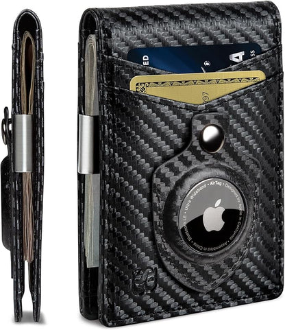 SERMAN BRANDS Money Clip Wallet - Mens Wallets slim Front Pocket RFID Blocking Card Holder Minimalist Mini Bifold