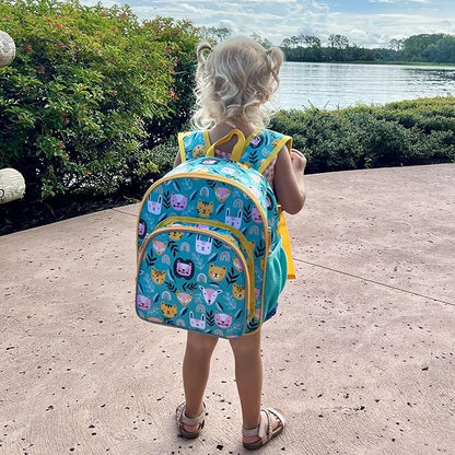 Wildkin 12-inch Kids Backpack – Padded, Adjustable, Ideal for Daycare & Travel - Party Animals