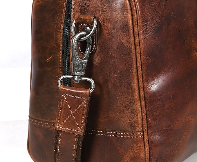 Leather Duffel Bag for Men & Women Travel, Weekend, Overnight, Gym Bag
