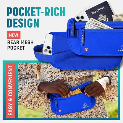 Hidden Money Belt for Travel for Men, Waist Wallet Anti Theft, RFID Passport Holder For Travel Men Or Women, Money Pouch, RFID Passport Holder