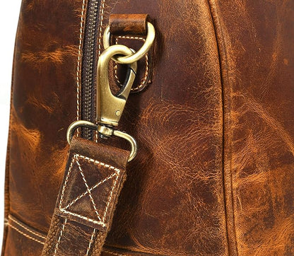 Leather Duffel Bag for Men & Women Travel, Weekend, Overnight, Gym Bag