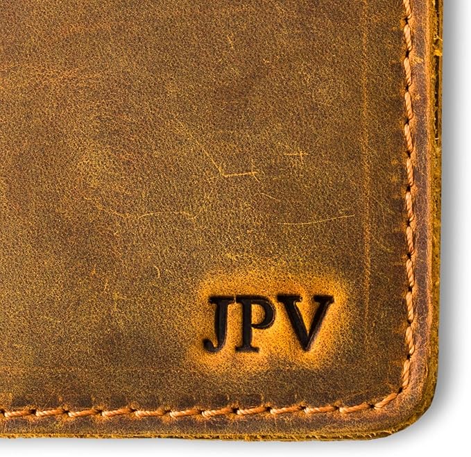 PEGAI Personalized Leather, Passport Holder For Travel | Handmade Passport Wallet Cover Case | Travel Document Holder, Passport Cover for Men, Women, and Family | Pike (Cinnamon Brown)