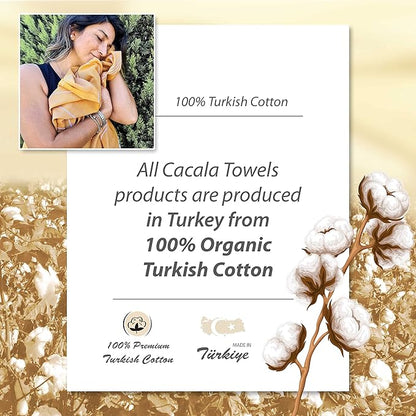 Cacala Lightweight and Thin Turkish Beach Towel 100% Cotton Sand-Free and Quick-Drying Goodness Perfect as an Extra Large Travel Towel, Beach Accessory, or Gift for Beach Lovers, 37 x 70