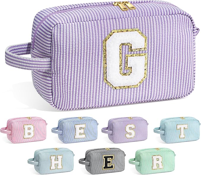 YOOLIFE Graduation Gifts for Teen Girls - Graduation Gifts for Her, Graduation Party Favor, Personalized Monogram Initial Makeup Bag for Teen Girl Gifts Trendy Stuff, Girls Makeup Toiletry Bag G