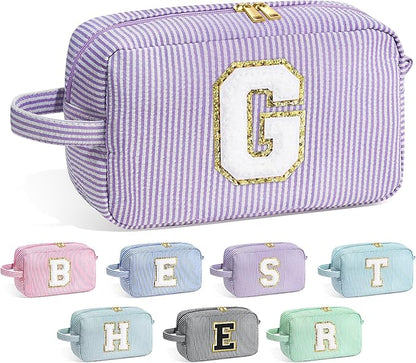 YOOLIFE Graduation Gifts for Teen Girls - Graduation Gifts for Her, Graduation Party Favor, Personalized Monogram Initial Makeup Bag for Teen Girl Gifts Trendy Stuff, Girls Makeup Toiletry Bag G