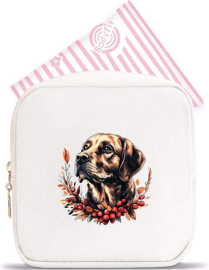 Labrador Mini Makeup Bag, Labrador Gift For Women Girls, Cute Portable Zipper Pouch Cosmetic Bag For Teen Girls Kids, Small Storage Bag For Sanitary Pad, Period napkin bag!