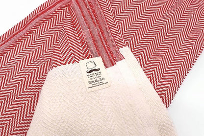 Bazaar Anatolia Turkish Beach Towel 100% Cotton Bath Towels 71x39 Quick Dry Sand Free Lightweight Large Oversized Herringbone Red